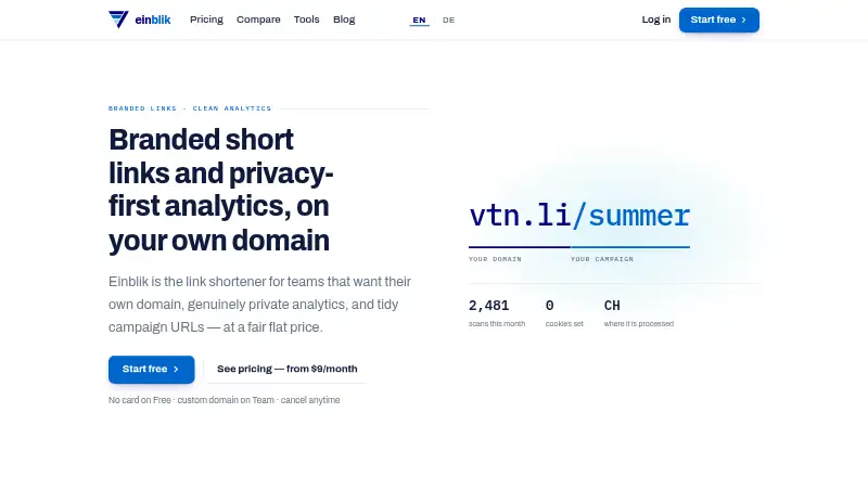 Einblik's website