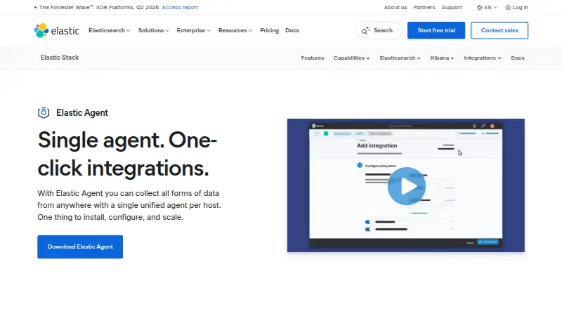 Elastic Agent's website