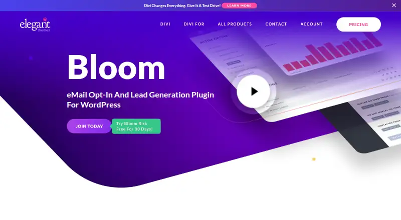 The Bloom homepage