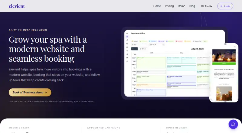Elevient's website