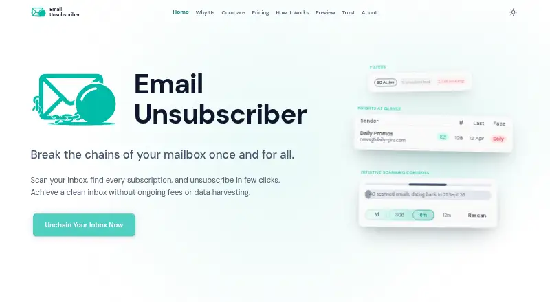 Email Unsubscriber's website