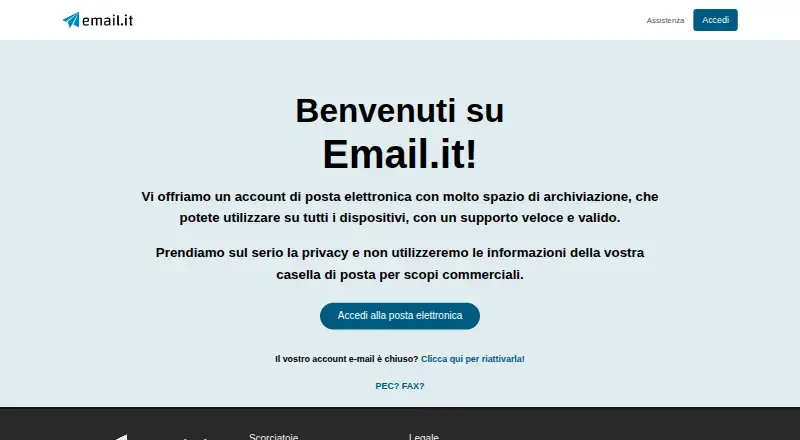 Email.it's website