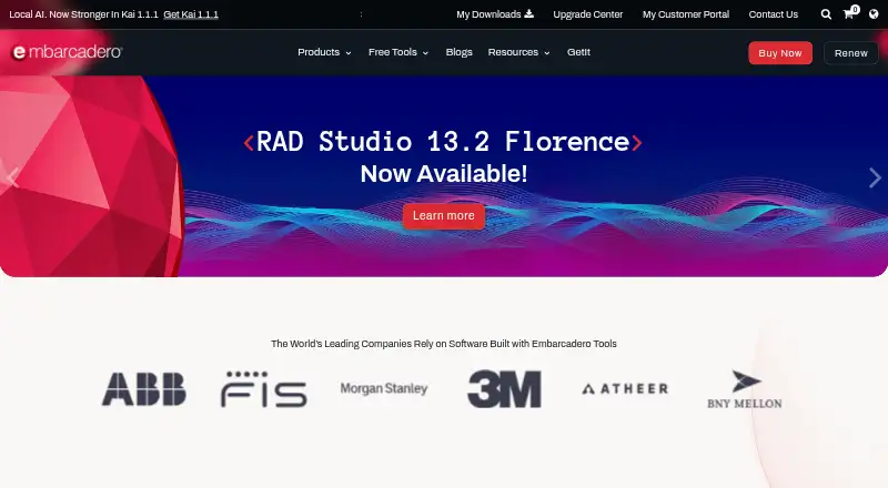 RAD Studio's website