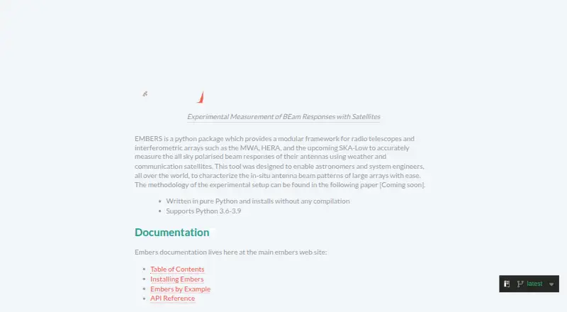 EMBERS's website