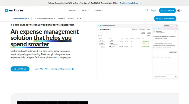 Emburse Enterprise's website