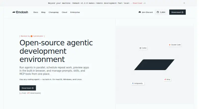 Emdash's website