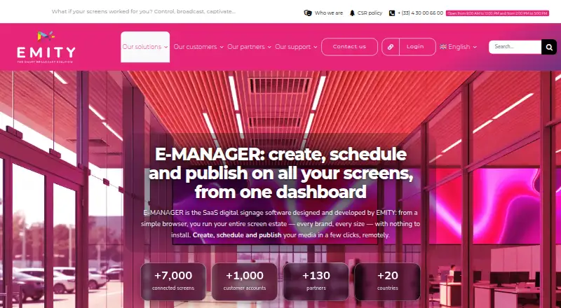 EMITY E-MANAGER's website