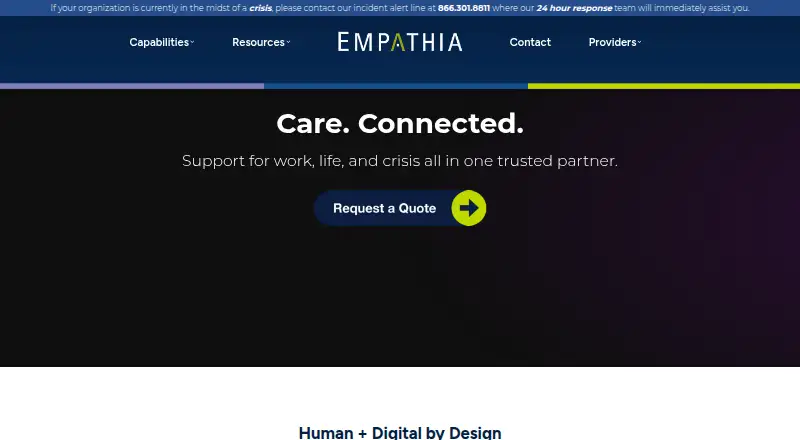 Empathia LifeMatters's website