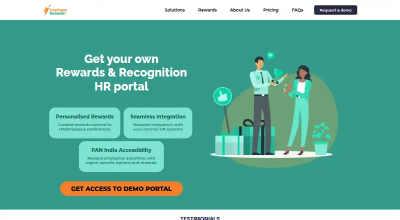 The Dpanda Employee Rewards homepage