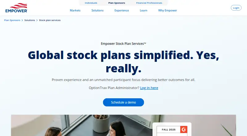 Empower Stock Plan Services's website