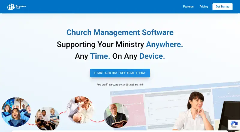 Empower ChMS's website