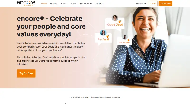 The encorePeople homepage