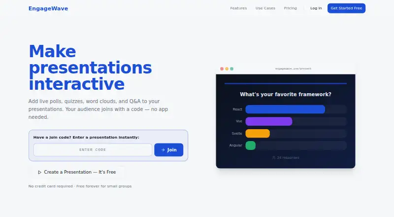 EngageWave's website