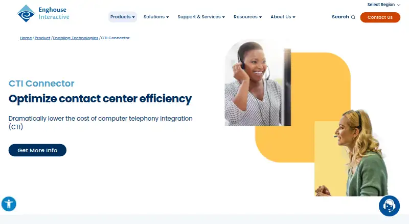 Enghouse CTI Connector's website