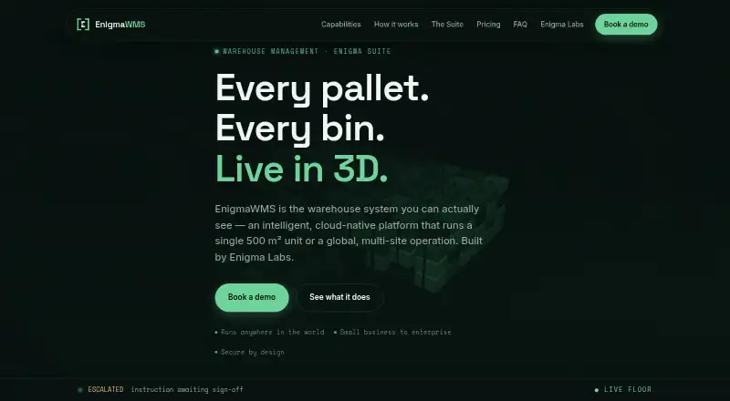 The EnigmaWMS homepage