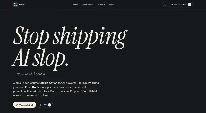 The Enkii homepage