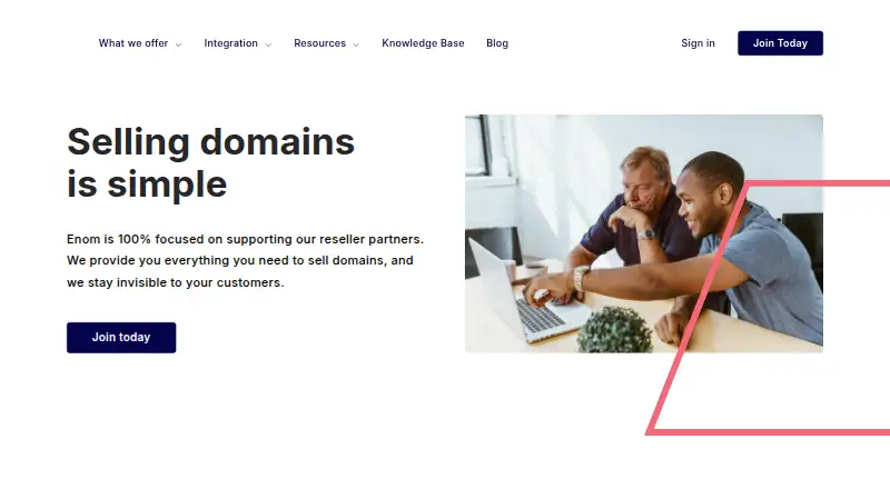 Enom's website