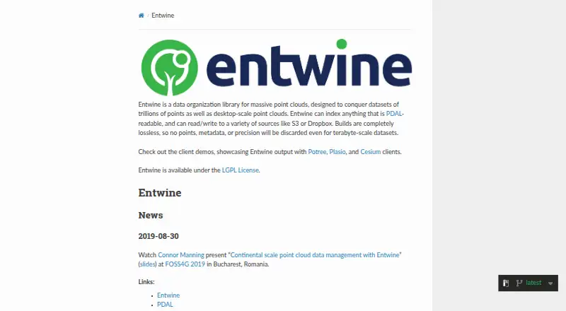 Entwine's website