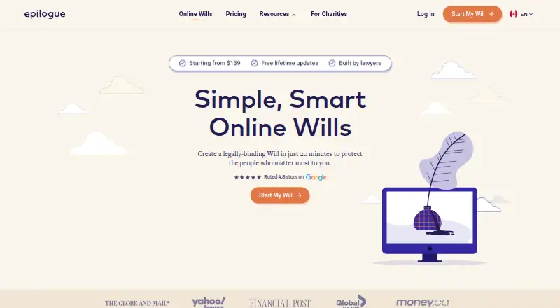 Epilogue Wills's website