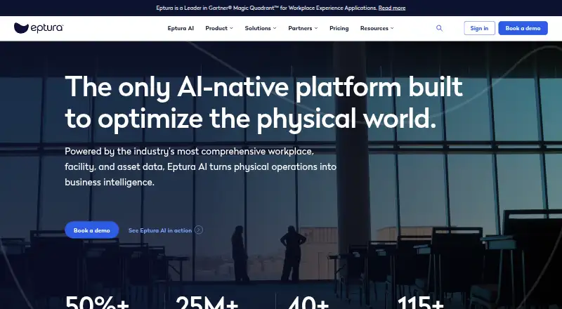 The Eptura Workplace homepage