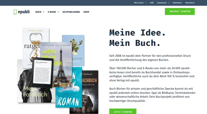 epubli's website