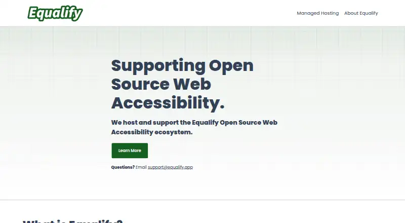 Equalify's website