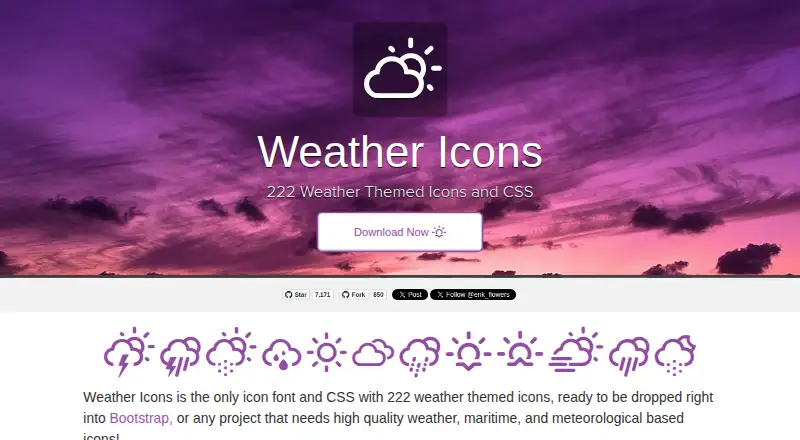 The Weather Icons homepage