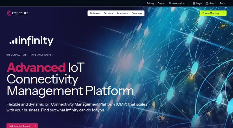 Eseye Infinity's website