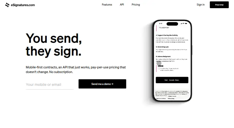 eSignatures.com API's website