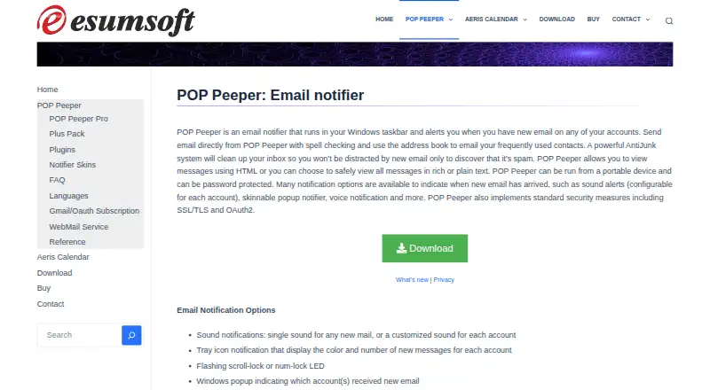 POP Peeper's website