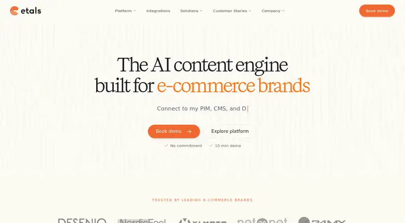 The Etals homepage
