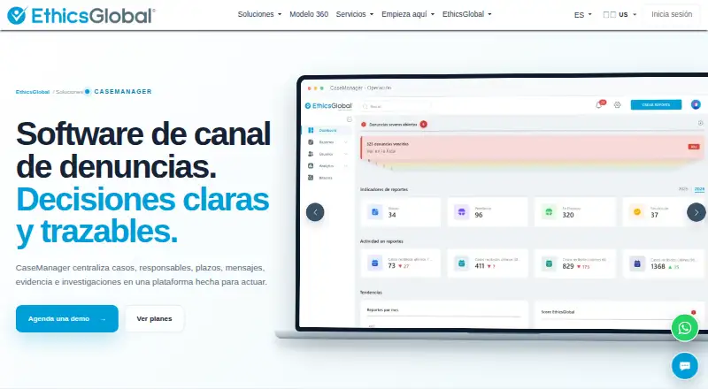 EthicsGlobal CaseManager's website