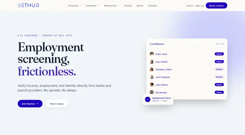 The Ethur homepage