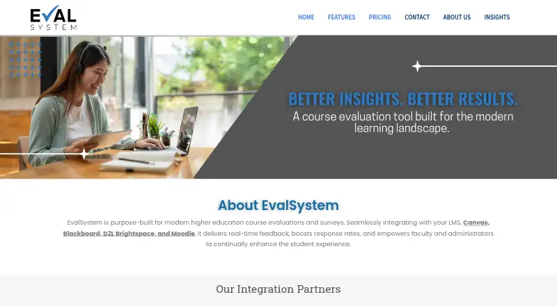 EvalSystem's website