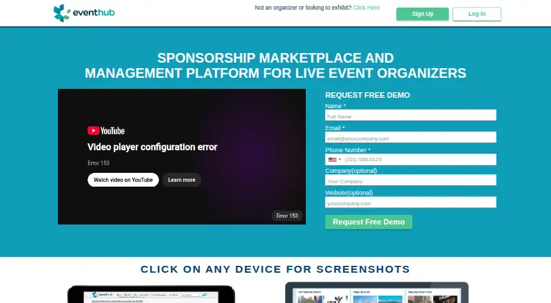EventHub's website