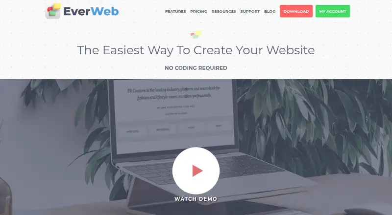 EverWeb's website