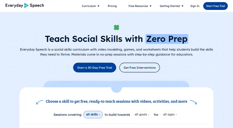 Everyday Speech's website