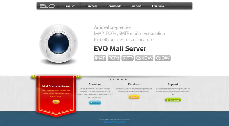 EVO Mail Server's website