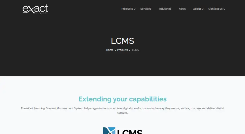 eXact LCMS's website
