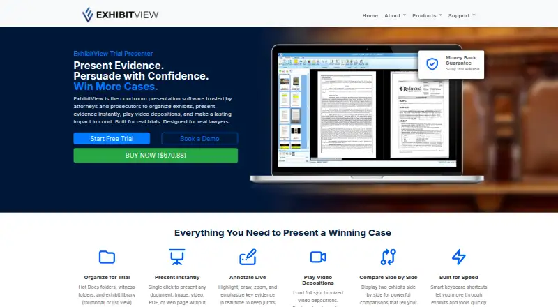 ExhibitView Trial Presenter's website