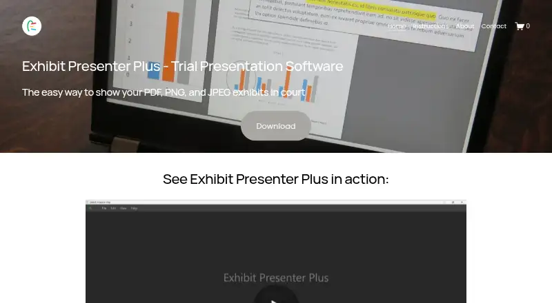 Exhibit Presenter Plus's website