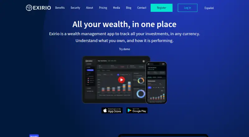 Exirio's website