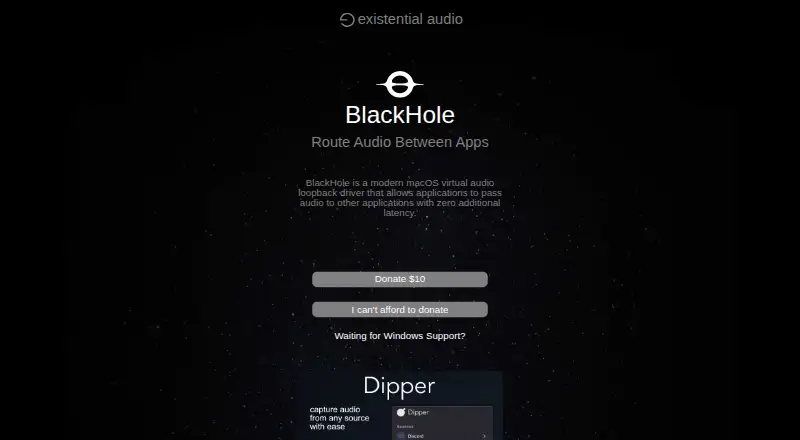 The BlackHole homepage