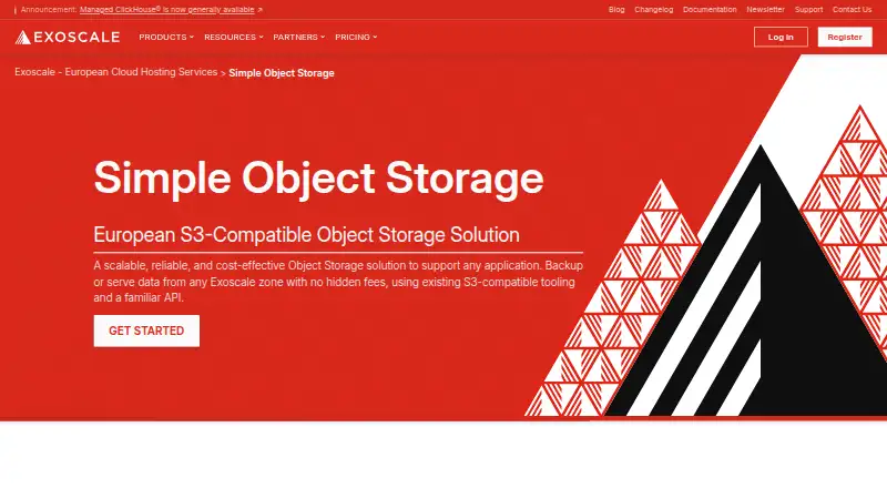 Exoscale SOS's website