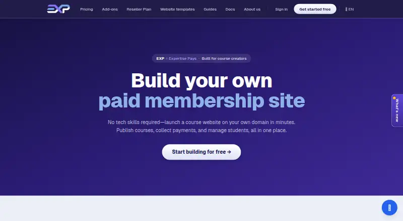 EXP's website