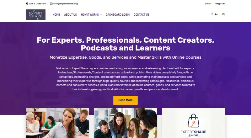 ExpertShare's website