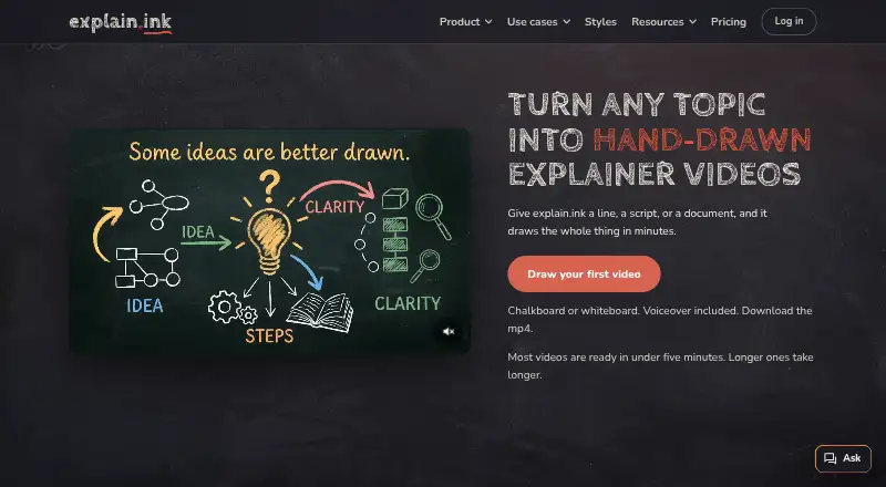 Explain.ink's website