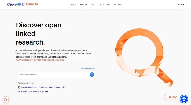 OpenAIRE Explore's website