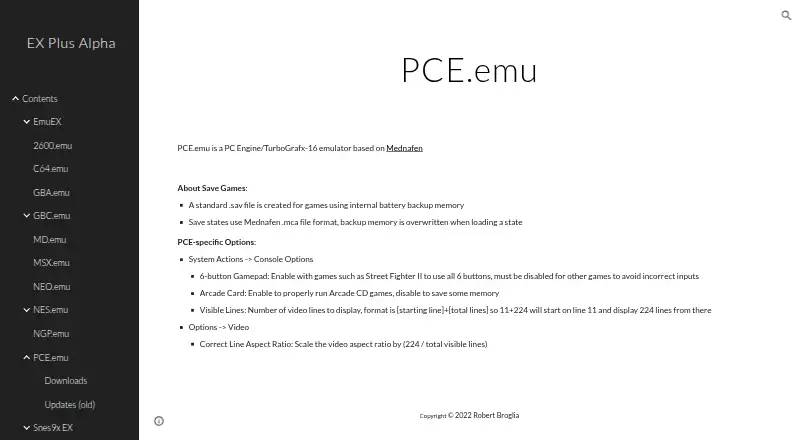 PCE.emu's website