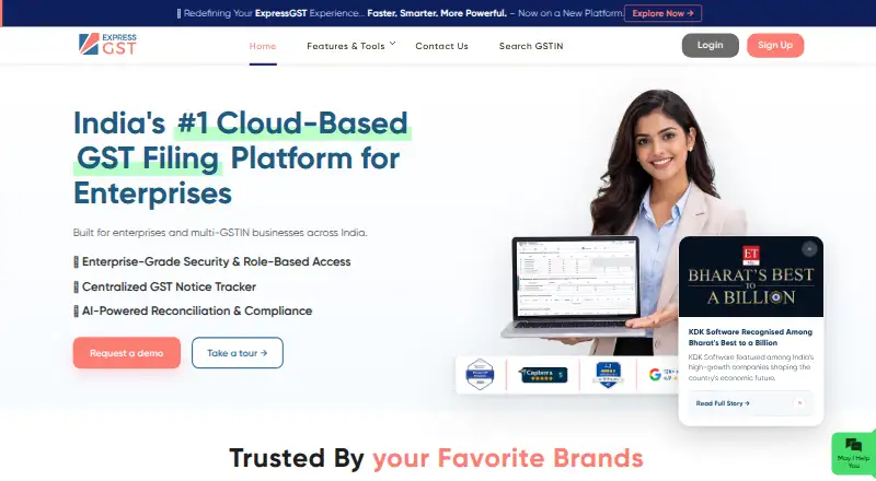 ExpressGST's website